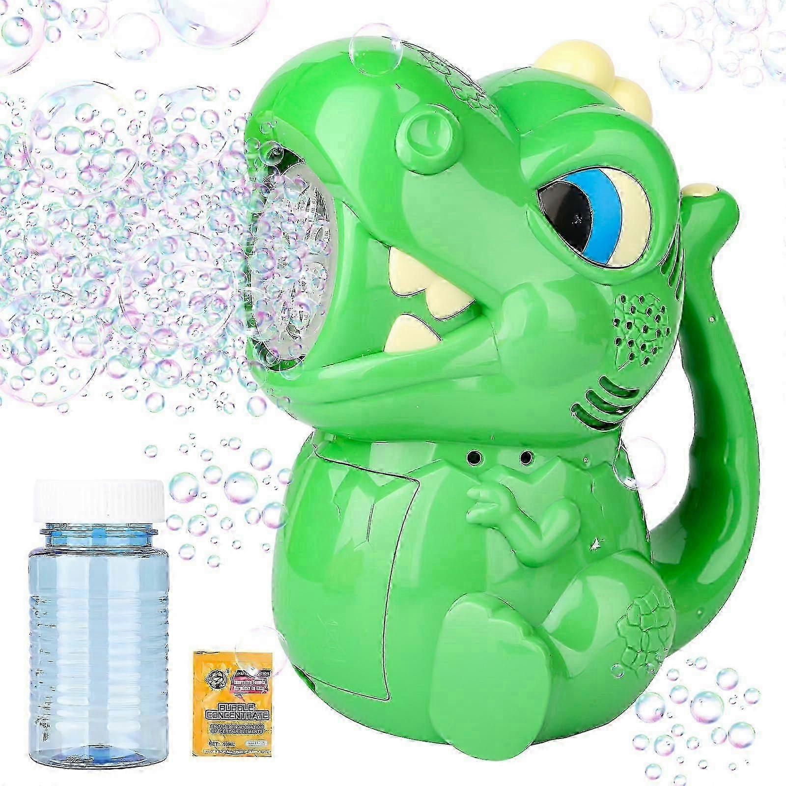 Automatic Bubble Machine, Portable Dinosaur Bubble Blower with Bubble Liquid, 3000+ Bubbles/Min, Perfect for Kids' Birthday Gift-Yvan