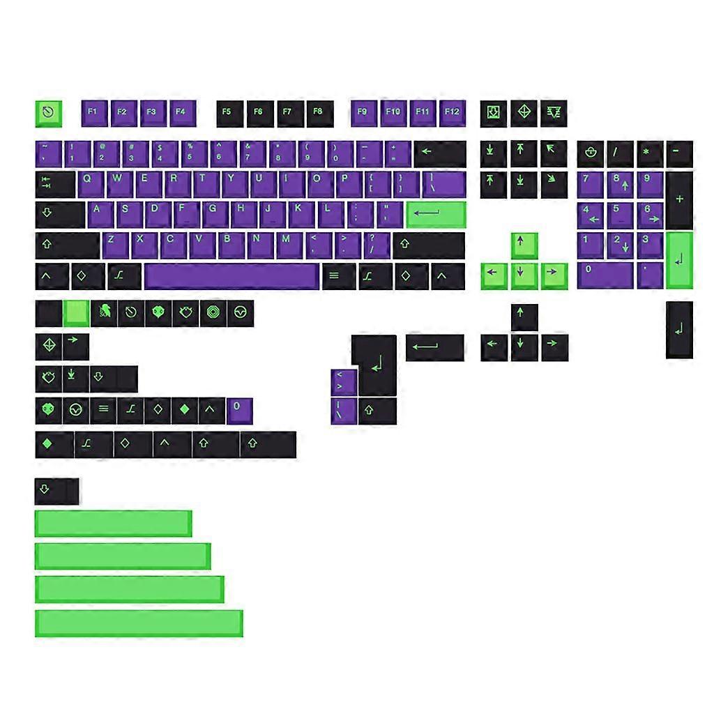 PBT Dye Sub Keycaps 146pcs Cherry Profile EVA Keycap Set for Gaming Mechanical