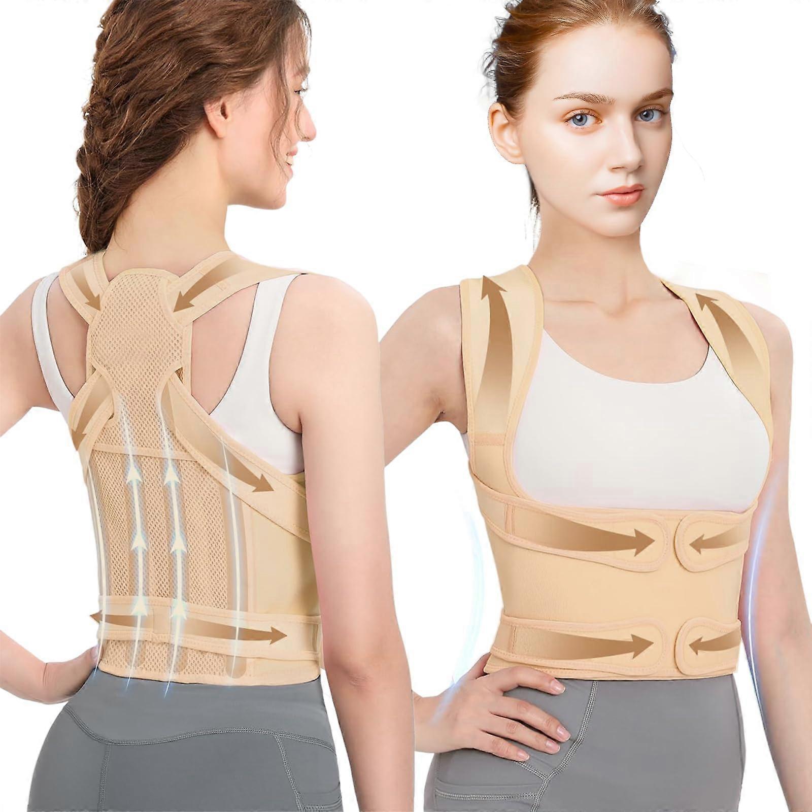 Back Brace Adjustable Posture Corrector For Upper And Lower Back Pain Medium Size 1 Unit
