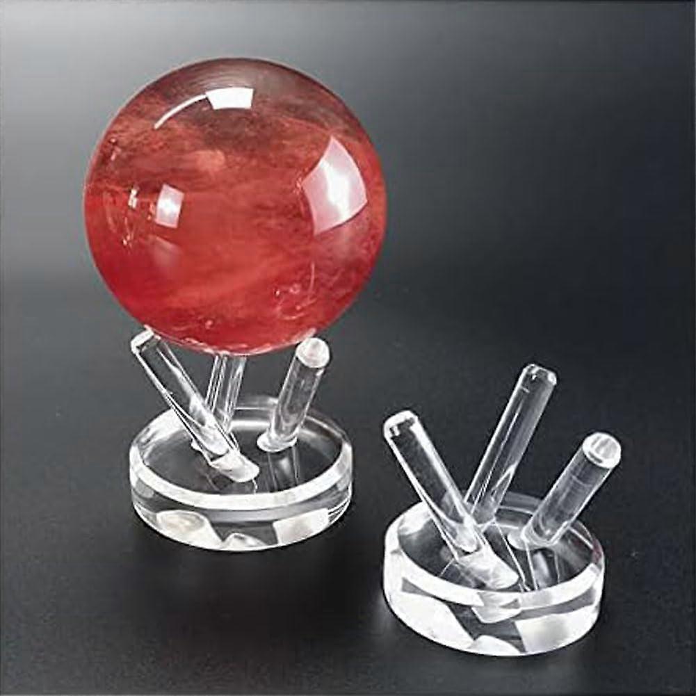2 PCS Detachable Clear Acrylic Display Stand for Crystal Glass Ball Stand Small Size