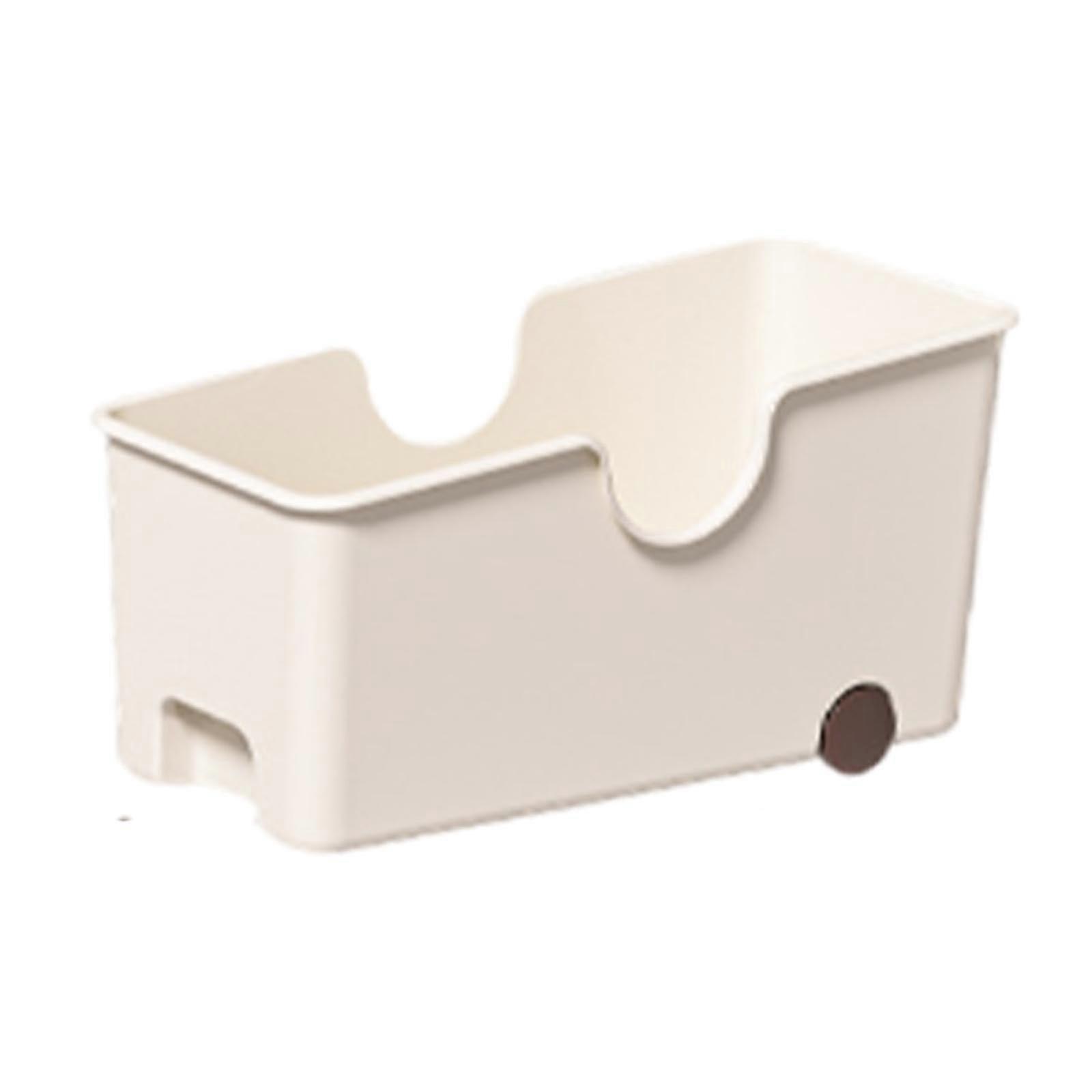 Storage Container Bin,Storage Bin Box with Wheels, Spice Holder Storage Basket Organizer Bin for Closet Cupboard Countertops , A 39x16.5x20cm