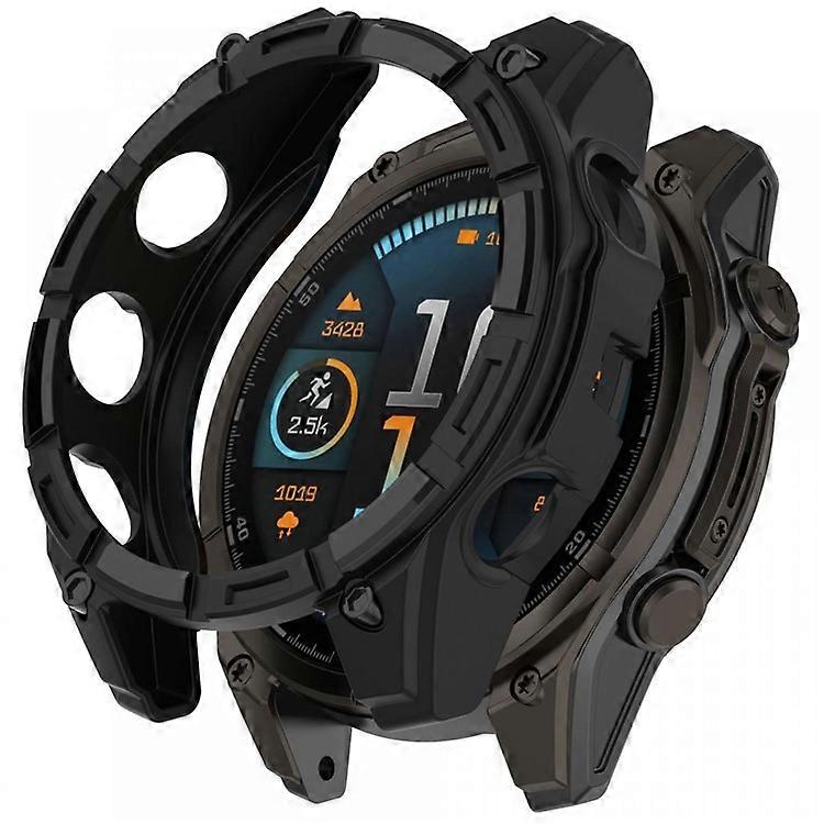 Compatible For Garmin Fenix 8 47mm TPU Watch Case Anti-Scratch Hollow Watch Frame Cover