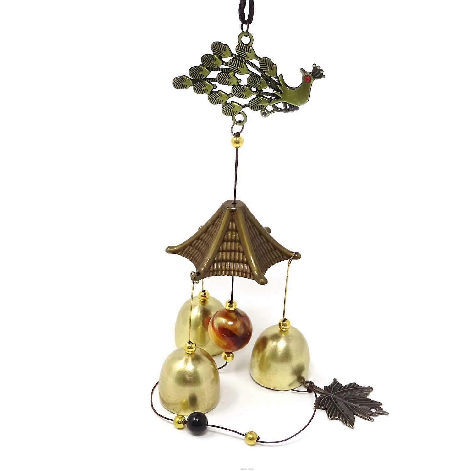 Pavus Bird Feng Shui Wind Chime Vintage For Home Or Garden Decoration