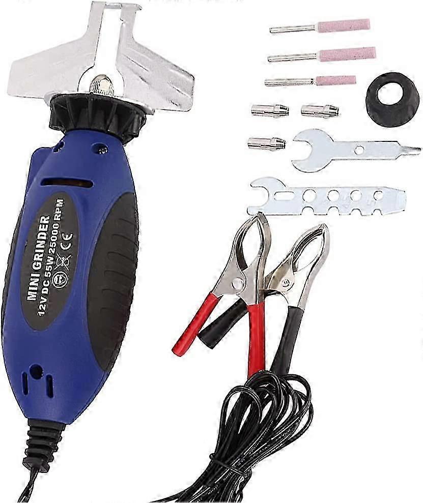 Mini Chainsaw Sharpener,DC 12V 55W Electric Grinding Machine System with Three Grinding Wheel Sizes