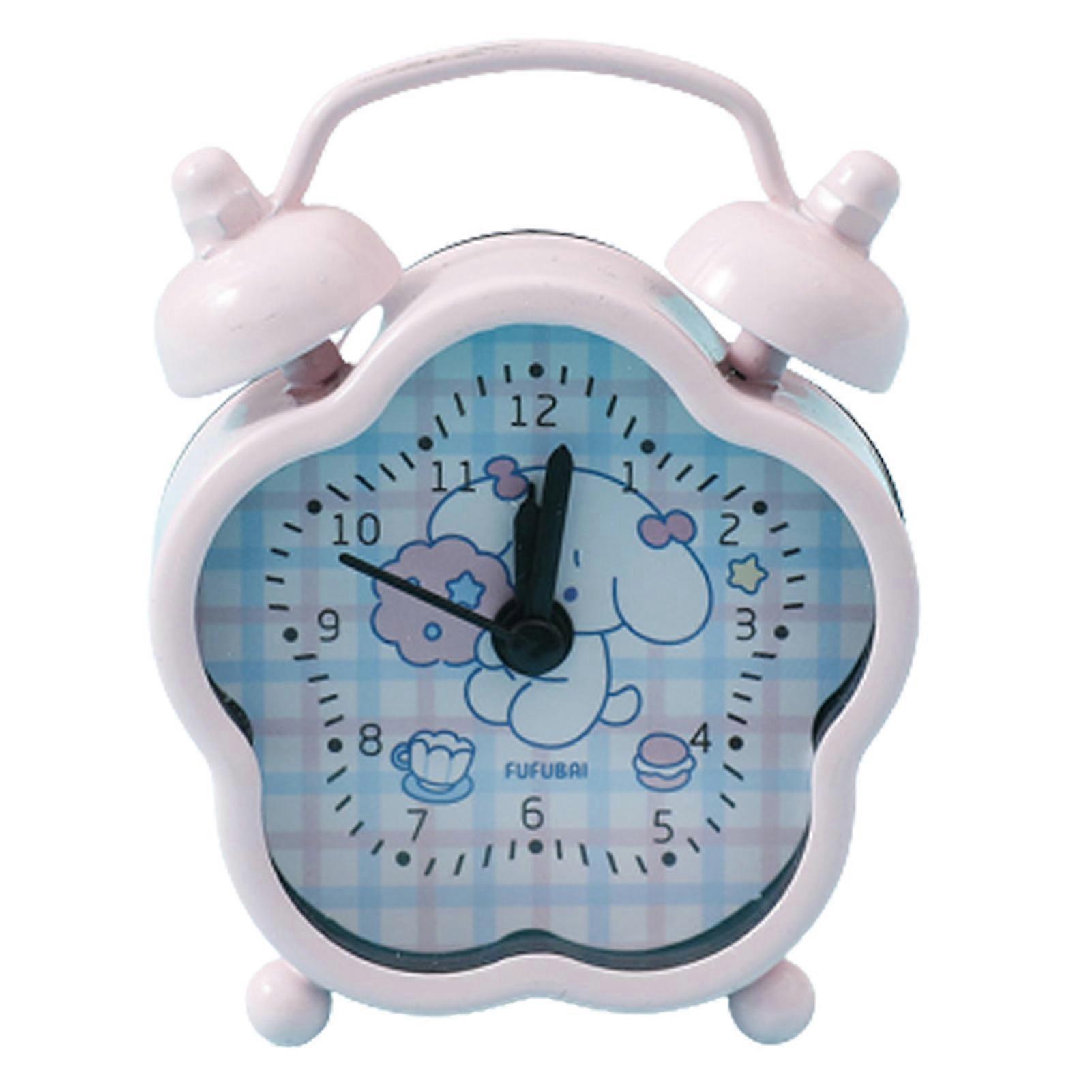 Creative Mini Alarm Clock Cartoon Metal Desktop Electronic Clock for Home