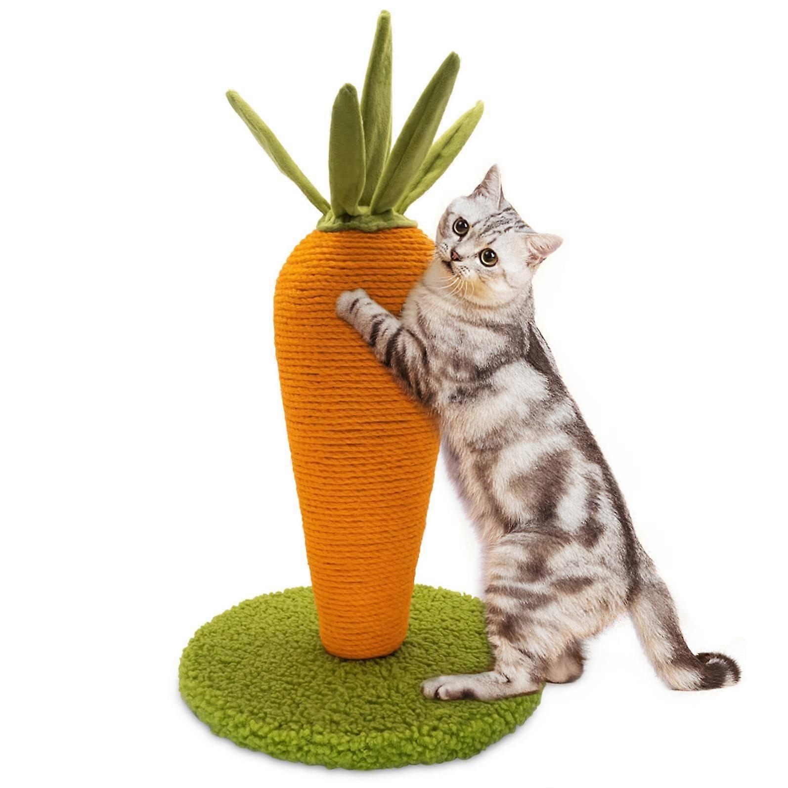 Cat Scratching Post, Cute Carrot Scratching Post, Nature Sisal Cat Scratcher for Indoor Cats and Kittens