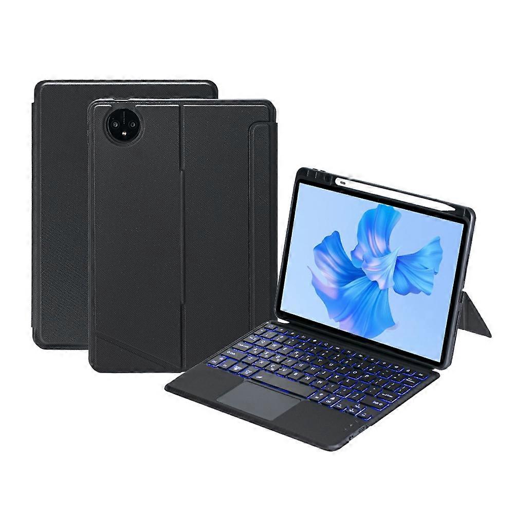 Detachable Backlit Bluetooth Keyboard Leather Case with Touchpad