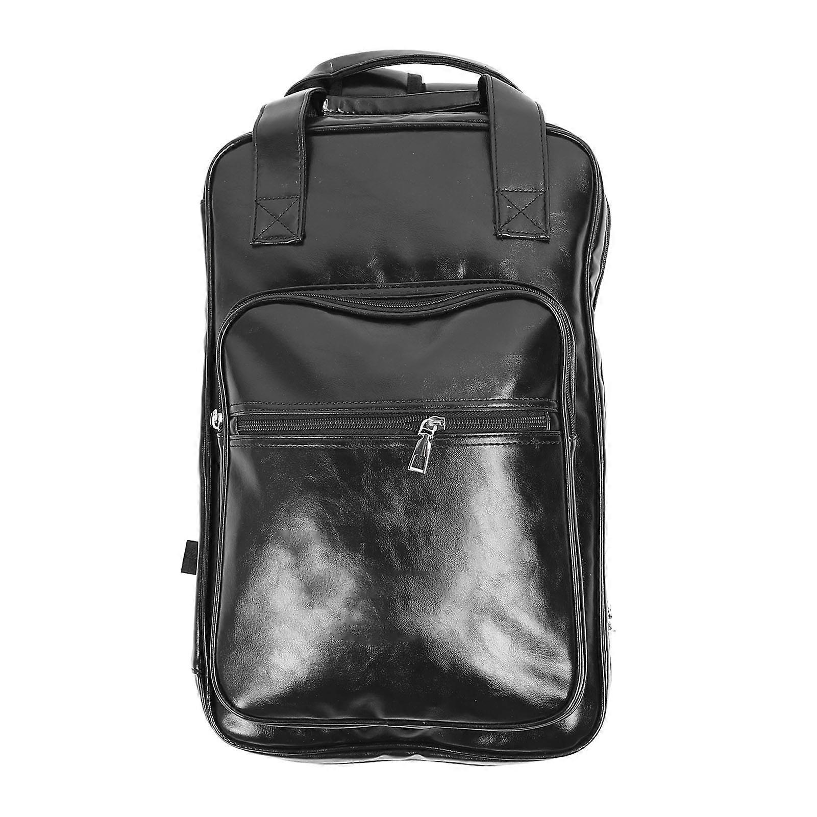 Drum Sticks Bag Thickened Multifunctional PU Leather Drumstick Storage Case Backpack