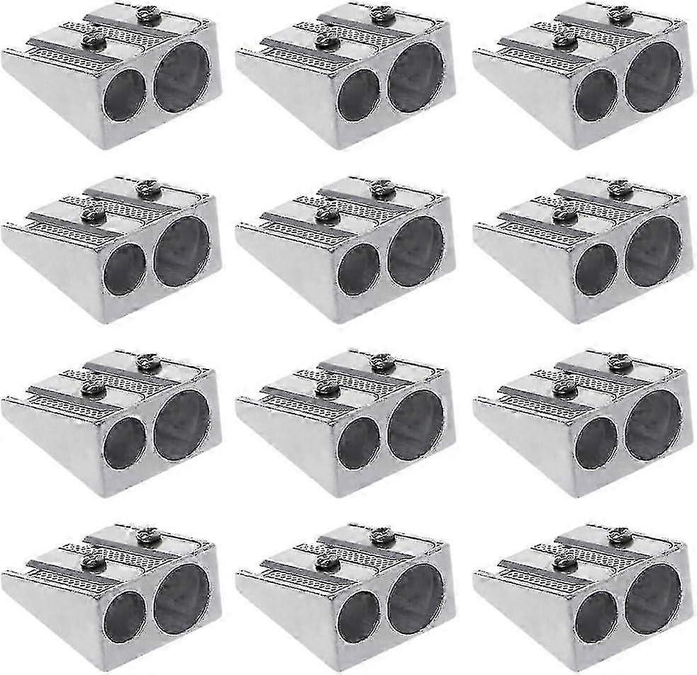 Compact Magnesium Pencil Sharpener - Dual Hole Design for Travel & Work