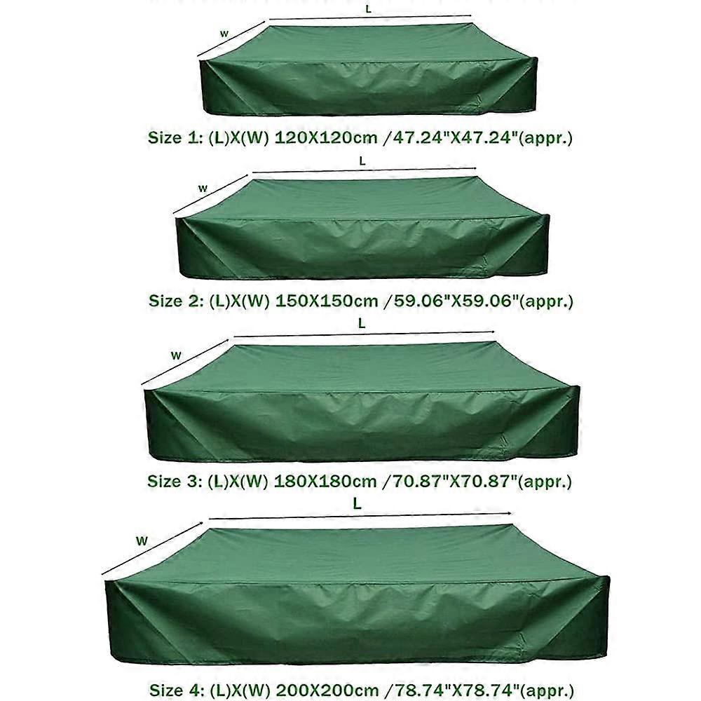 Sandbox Cover Square Waterproof Sand Pit Cover Dustproof Sandpit Pool Cover with Drawstring for Sand & Toys Protection
