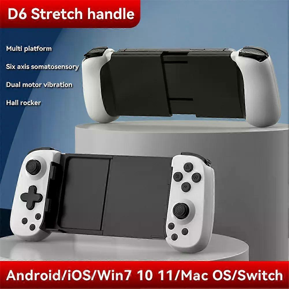 D6 Wireless Gamepad Stretching Extendable Gaming Controller Bluetooth Handle Pad compatible for  Phone Android Gamepad Game Accessoires