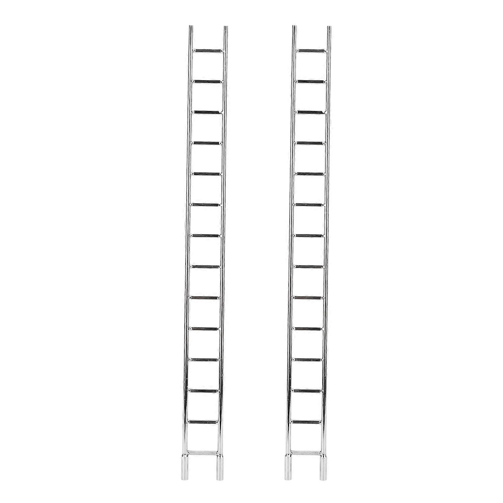 2pcs RC Crawler Ladder Aluminum Alloy High Strength Portable Obstacle Ladder for RC Car for Bridge Crossing