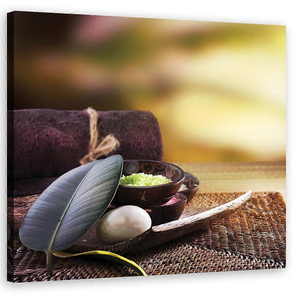 Impression sur toile, Zen Spa Leaves - 60x60