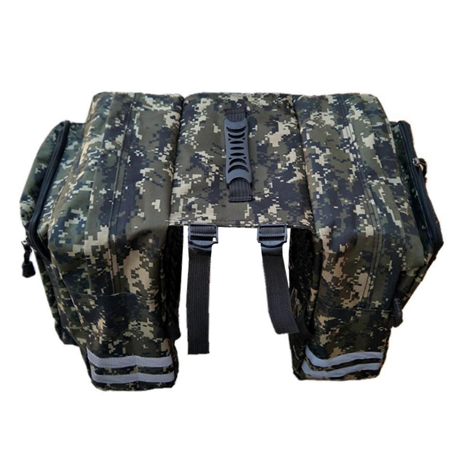 Bicycle Rear Seat Bag Cycle Bike Rack Double Pannier Bag Grocery Storage Carrier Bag Pack