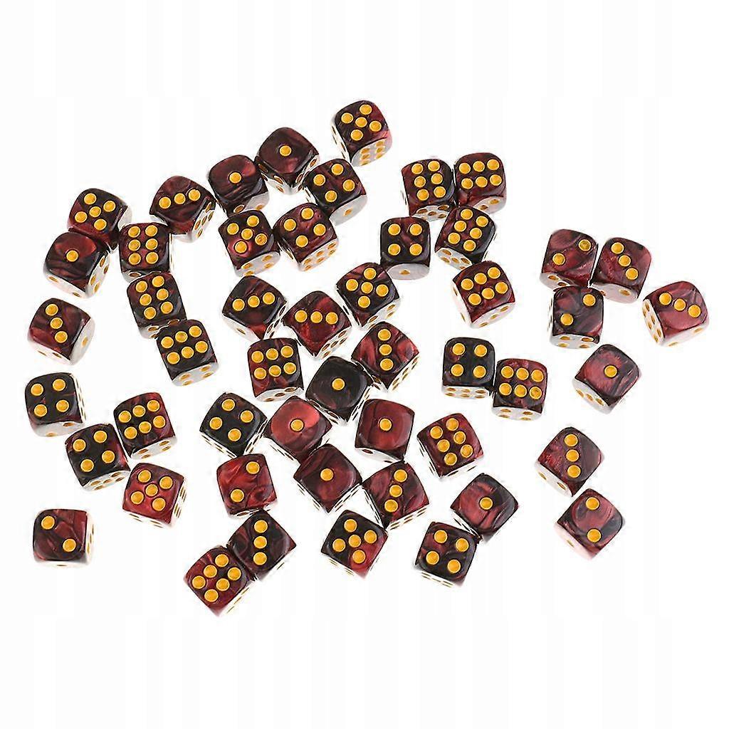 50 Pcs. D6 Dotted Round Corner Dice Table Card Game