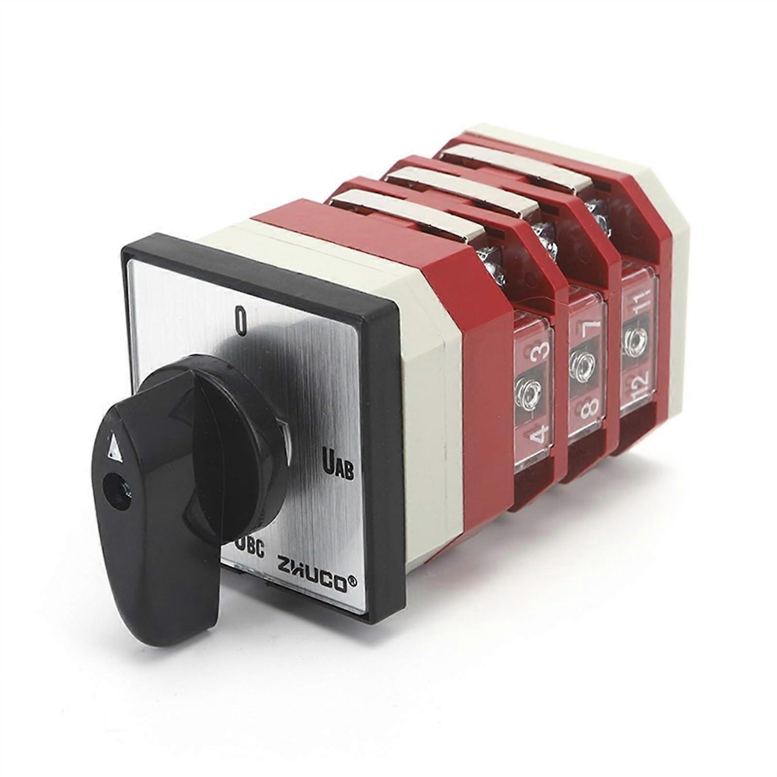 LW1216/YH3.3 16A Four Position Three Pole ThreePhase Voltmeter Conversion Measurement Universal Cam Switch