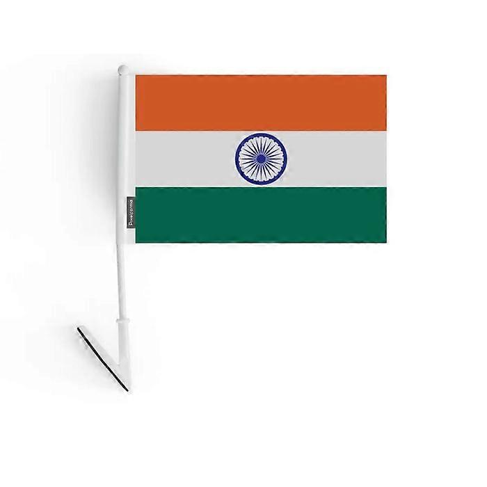 Adhesive Flag – from India – 14 x 21 cm – Soft Polyester – Easy to Stick – 5 pieces