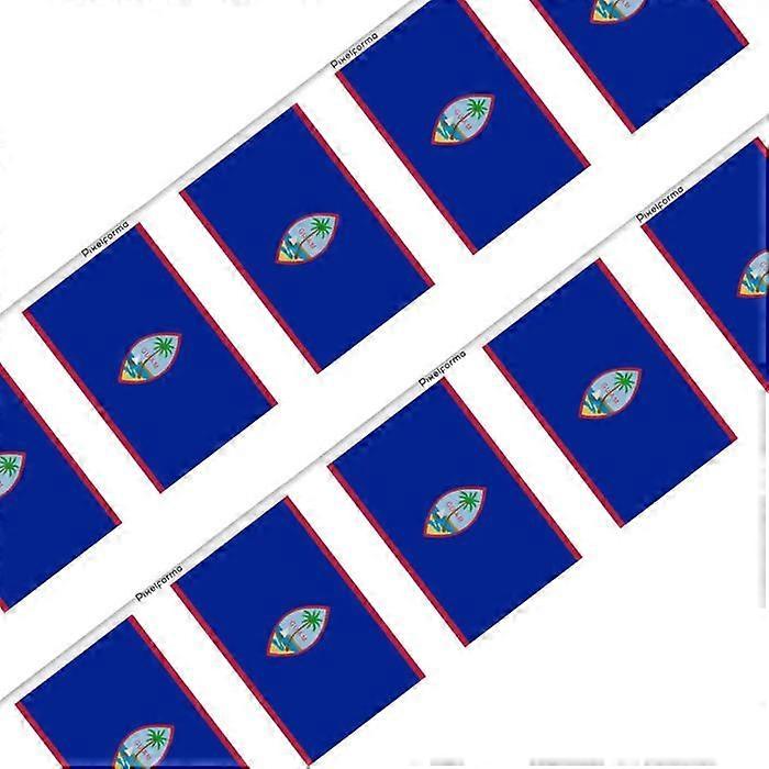 Garland – Flag of Guam – 14 x 21 cm – Polyester – To hang – 50 pieces