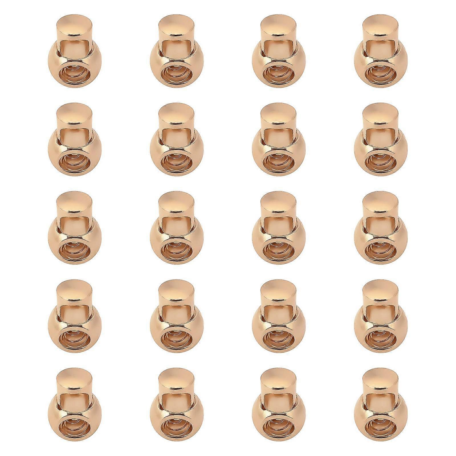 20 Pieces Metal Cord Locks Cord Lock End Toggle DIY Craft Drawstring Toggles End