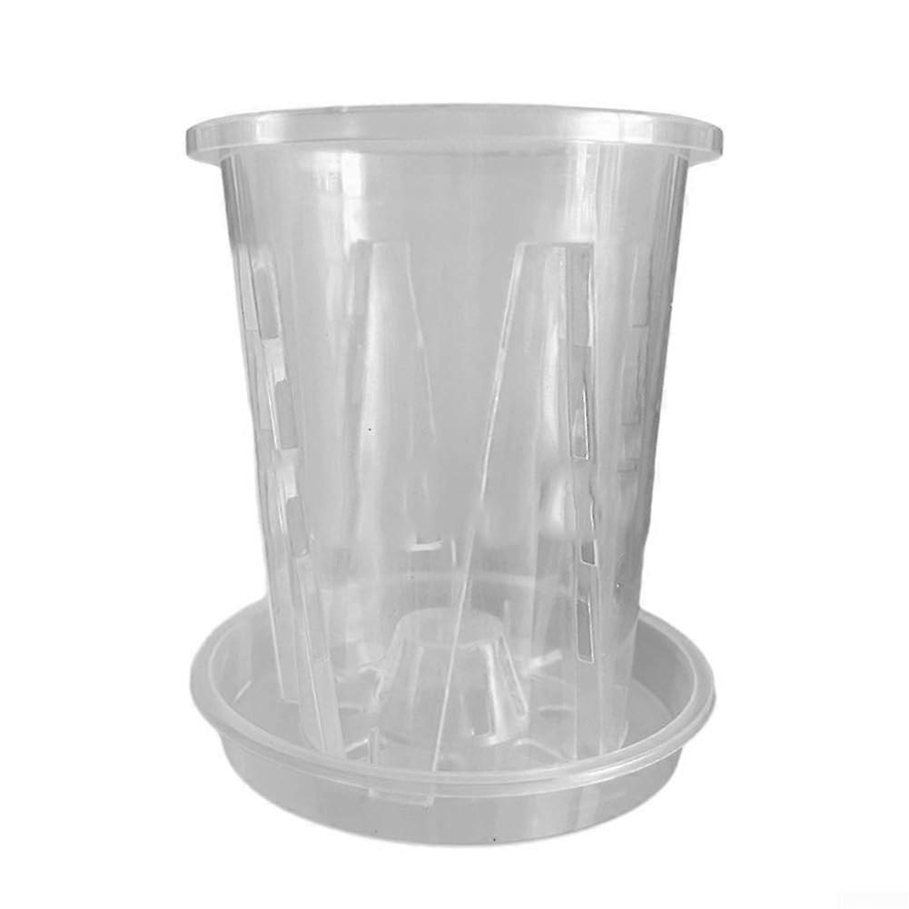 Lightweight Orchid and Cactus Pots with Saucer, Drainage Hole, 12-Count Set for Optimal Plant Health