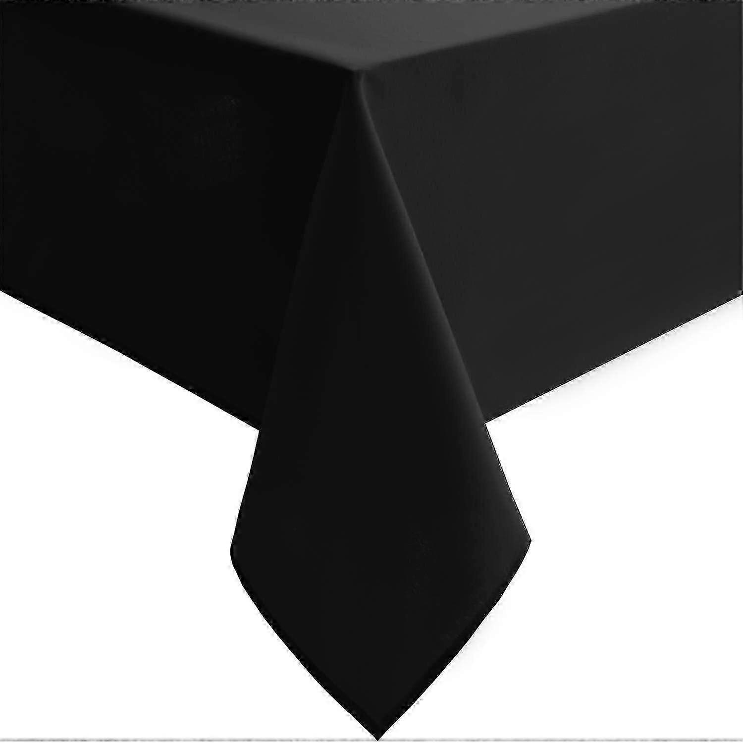 2024 Black Rectangle Tablecloth - Wrinkle Resistant And Waterproof Washable Polyester Fabric Table Cloth