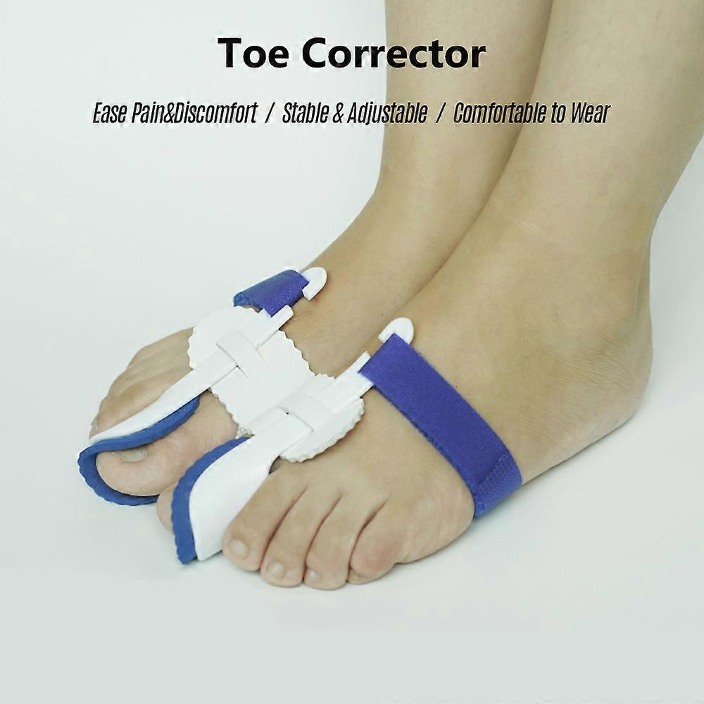 Hallux Valgus Corrector Adjustable Bunion Corrector Toe Splint Toe Bracket Big Toe Straightener Ease Pains&Discomfort, 2 Pcs