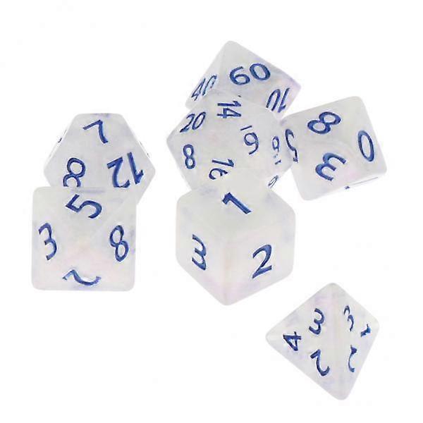 2-4pack 7/Set Plastic Polyhedral Dice Set for D&D Dungeons and Dragons Game Toy