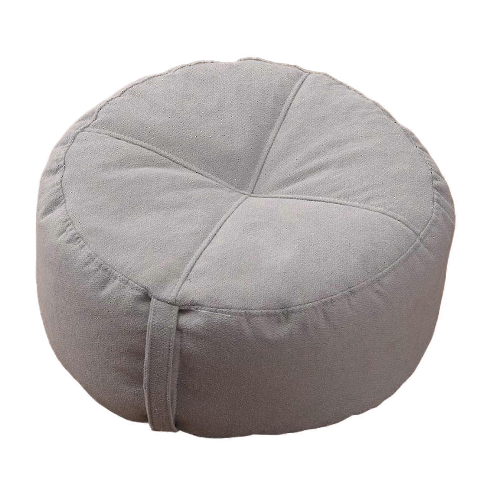Thick Round Floor Cushion for Comfortable Seating in Chair, Sofa, or Playroom - Gray Color, Ideal for Various Uses