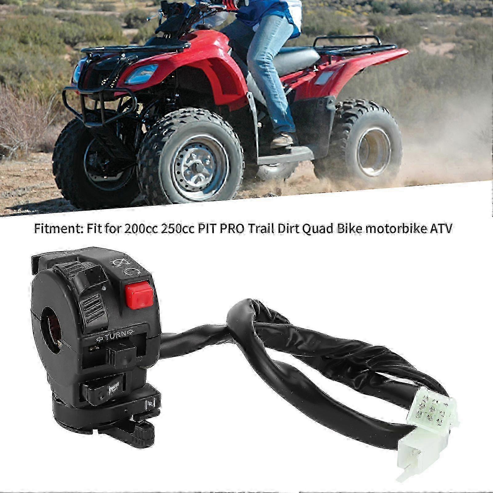 2025 9-Pin Handlebar Switch 22mm 8 Wires Compatible with Quad Bike ATV