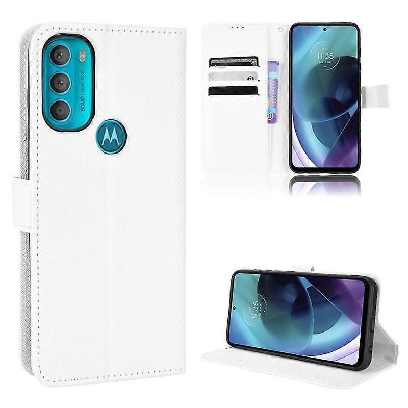 Μαγνητική θήκη τηλεφώνου Flip δέρματος Diamond Grain για Moto G22 G52 G200 G51 G41 G31 G71 G50 G60S G100 G30 G20 G10 Power Wallet Card Cover Fundas