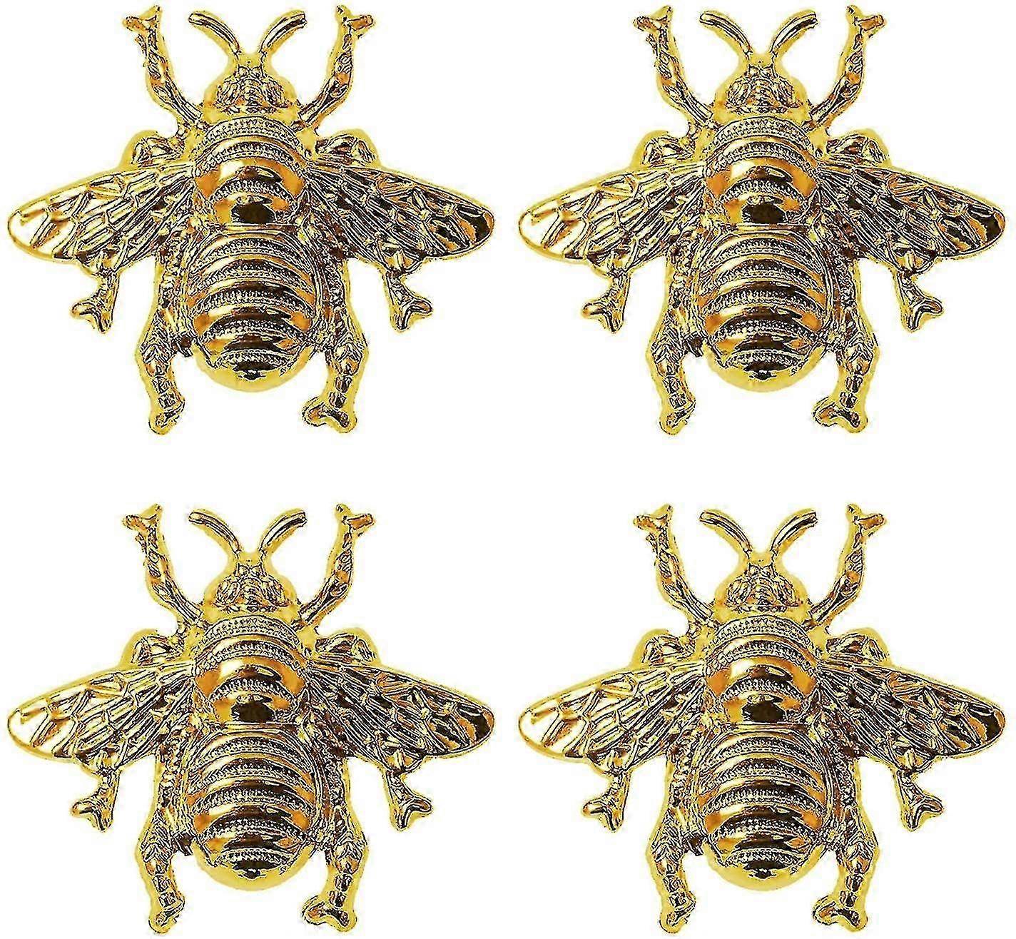 4pcs drawer handle cabinet handle door handle cabinet handle with screw golden bee handle