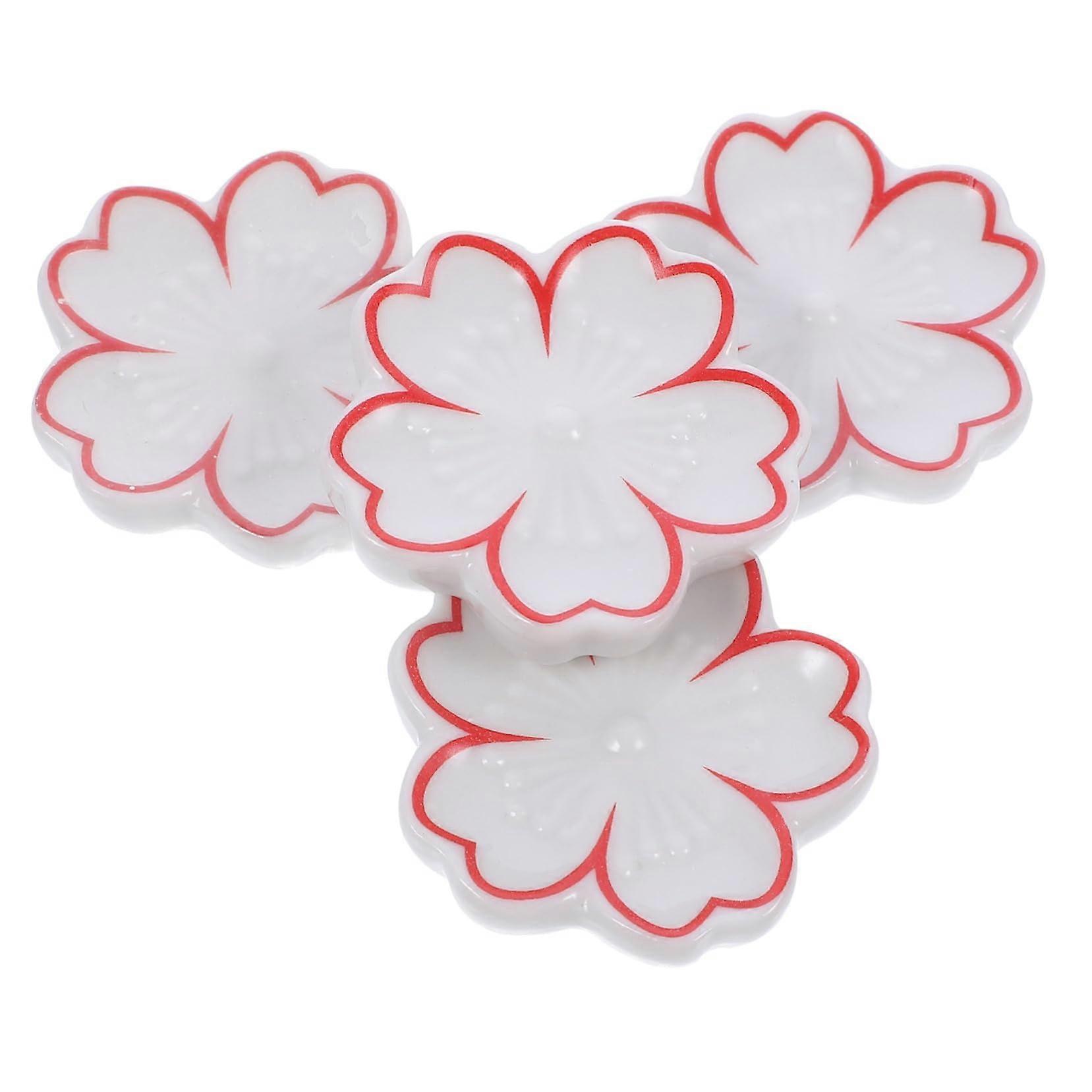 4 Pieces Ceramic Chopstick Rest White Chopsticks Reusable Porcelain Chopsticks Holder Rest Chopsticks Rest Chopsticks Stand Shelf