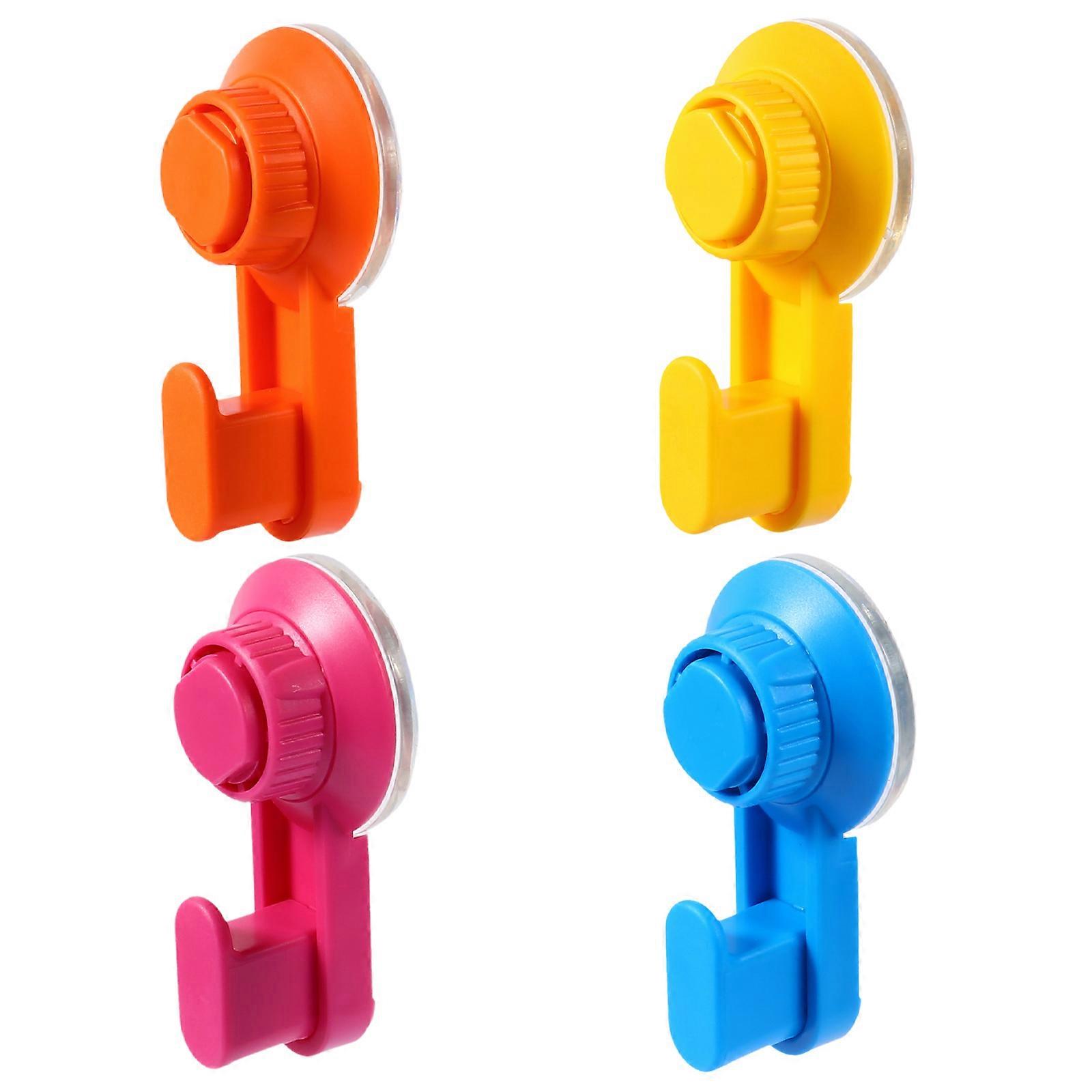 Wall Hanging Hook Suck Cup Hook Bedroom Toilet Office Square Shape 4Pcs