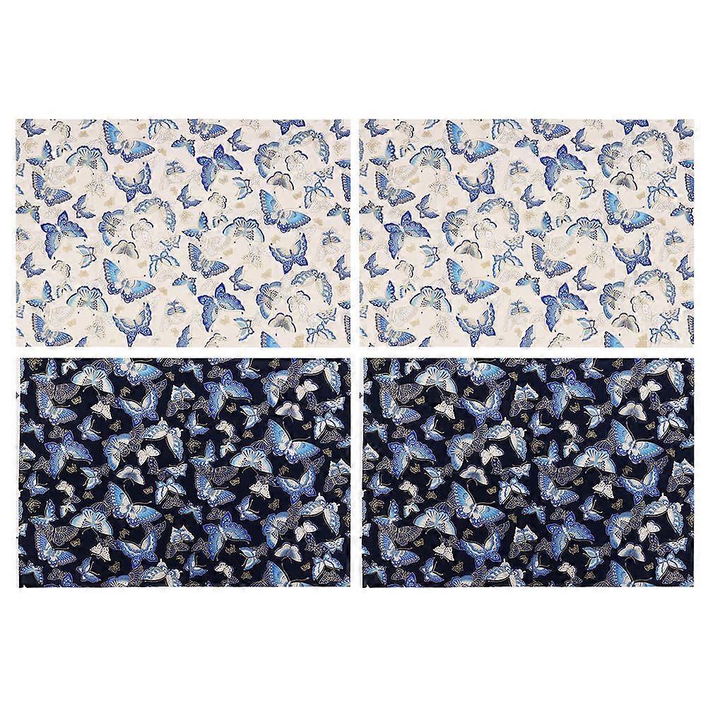 Fabric Squares For Sewing Diy Patchwork Cloth Handmade Making Material Rectangular 4Pcs