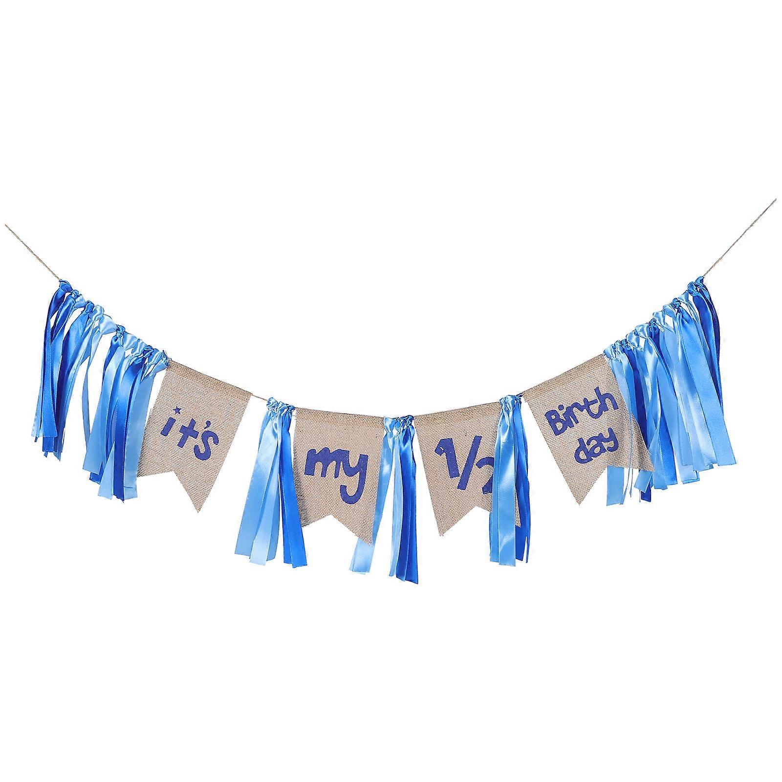 Chair Banner Birthday High Chair Banner Photo Backdrop Flag Design 200x24.5Cm 1Set