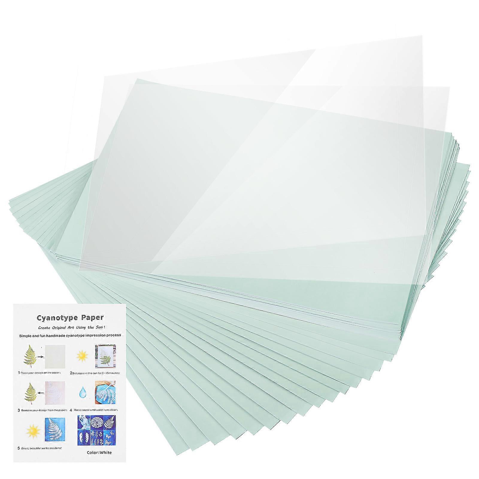 Cyanotype Material Pack Kit DIY Projects Rectangular Shape Fiber Paper Multi Color 21.00X15.00X0.10CM Drawing 32 Sheets