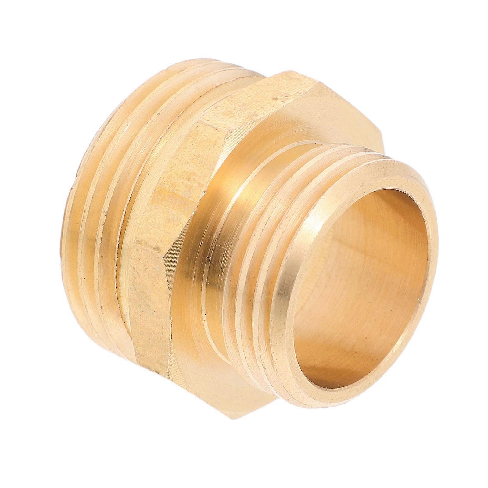 Brass Hose Reducer Adapter with Male Thread Quick Connect for Garden Water Pipes – Durable Plumbing Connector for Hoses and Taps