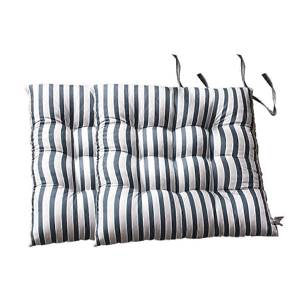 Sitting Cushion Striped Pattern Cushion Blue Warmth For Office Use 40x40cm 2Pcs