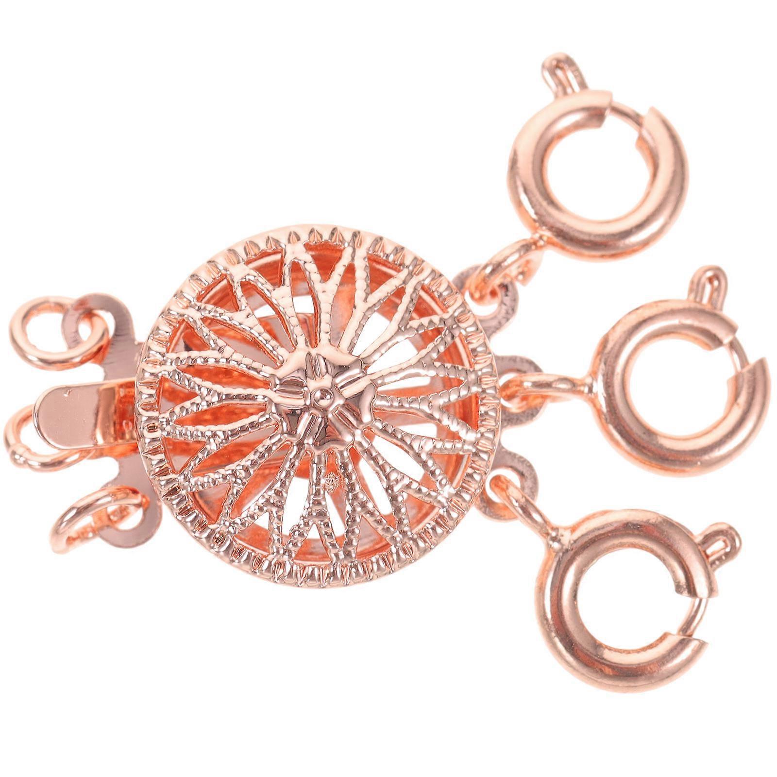 Necklace Clasps For Layered Look Layered Necklace Clasp Shop Use Copper Material Sunflower Shape Prevent Tangling 1Set