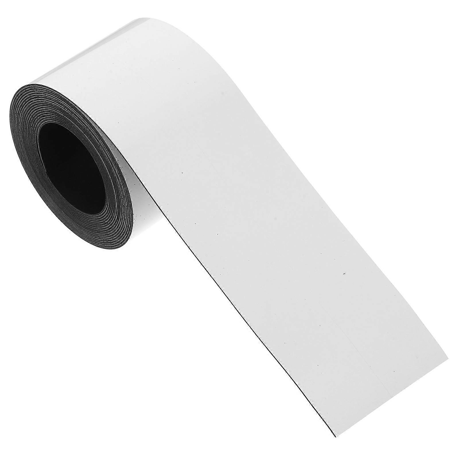 Magnetic Label Stickers for Storage Bins Writable and Erasable Rubber Magnetic White 1Pack