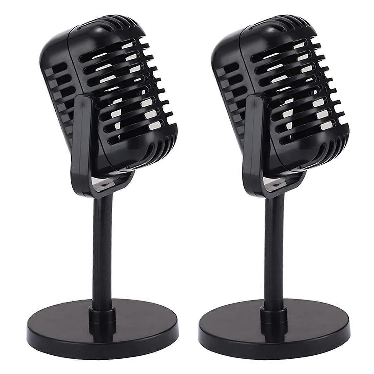 Vintage Microphone Prop,Plastic Fake Microphone,for Role Play