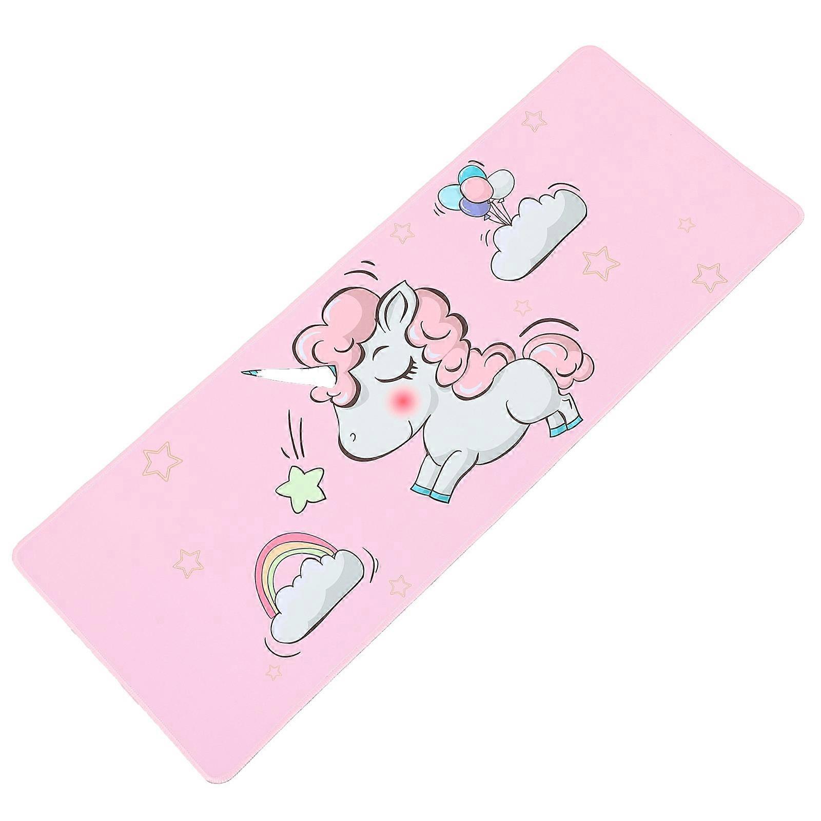 Mouse Pad For Computer Anti-Slip Rubber Ultra-Smooth Surface Gamers 80X30CM Pink 1Set