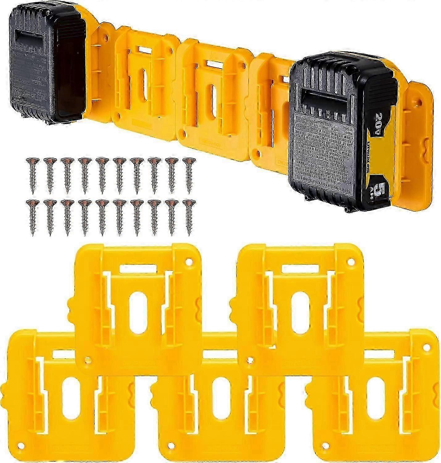 10 Pack Battery Mount Holder for Dewalt 20V 60V Battery Dock Holder Fit for DCB200 DCB203 DCB205 DCB206 Batteries-2025-ss