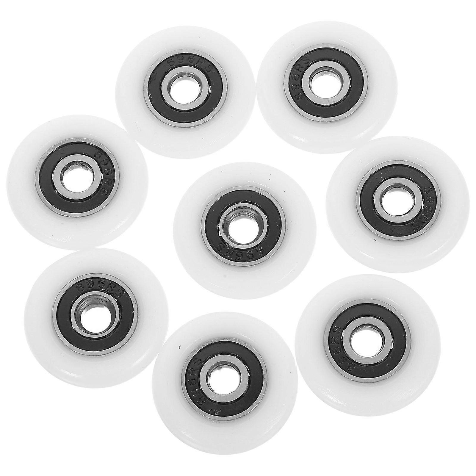 Shower Door Rollers Runners Wheels Bathroom Use Smooth Operation Round Shape Precision Bearings 8Set