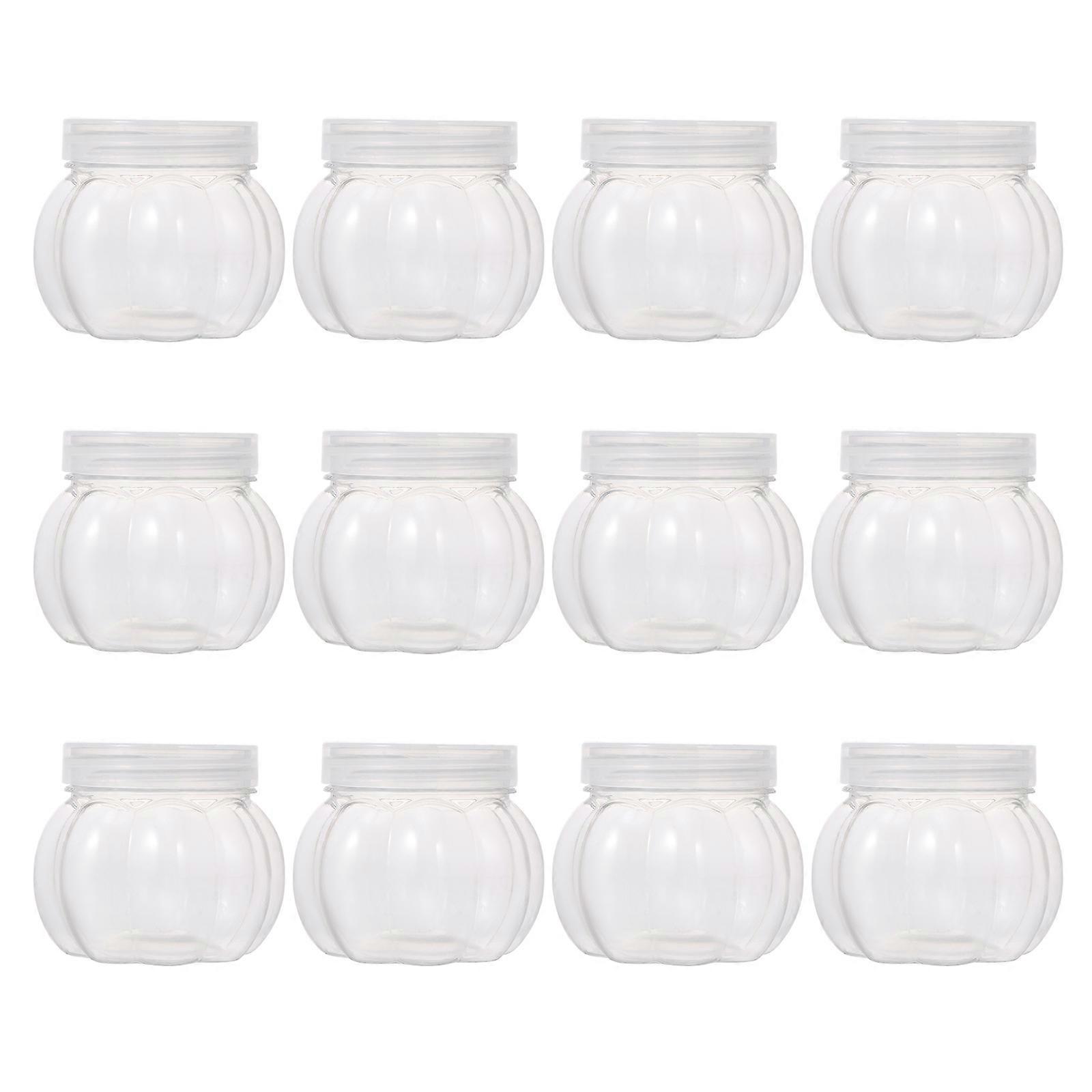 Tea Sealed Container Premium Honey Tea Jar Canister Storage Square Transparent 12Pcs