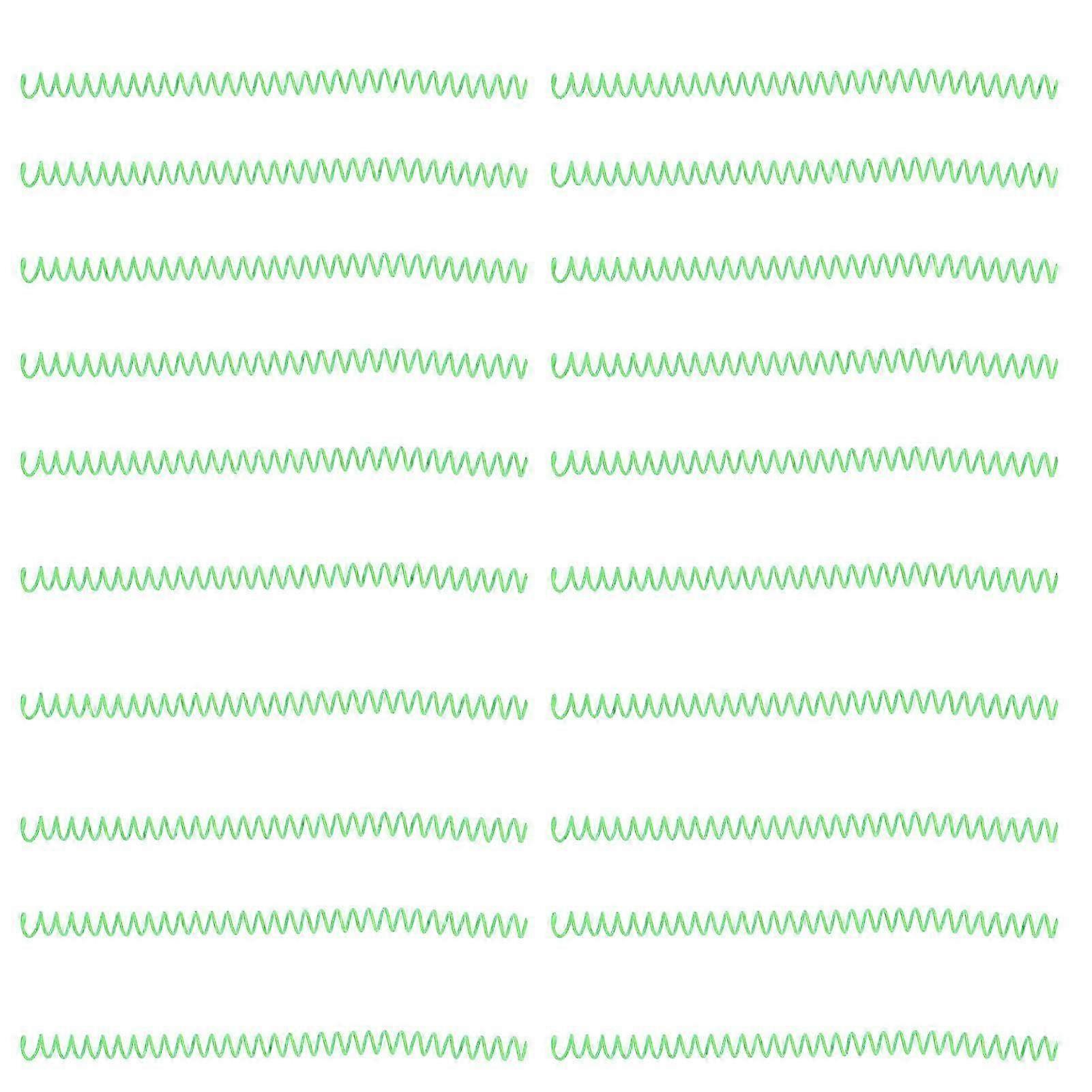 20Pcs Spiral Binding Coils 30 Sheet ABS Plastic Spiral Binding Spines for Stationery Work Green