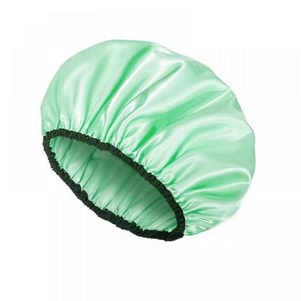 Women's adjustable reusable extra-large double-layer waterproof shower cap.