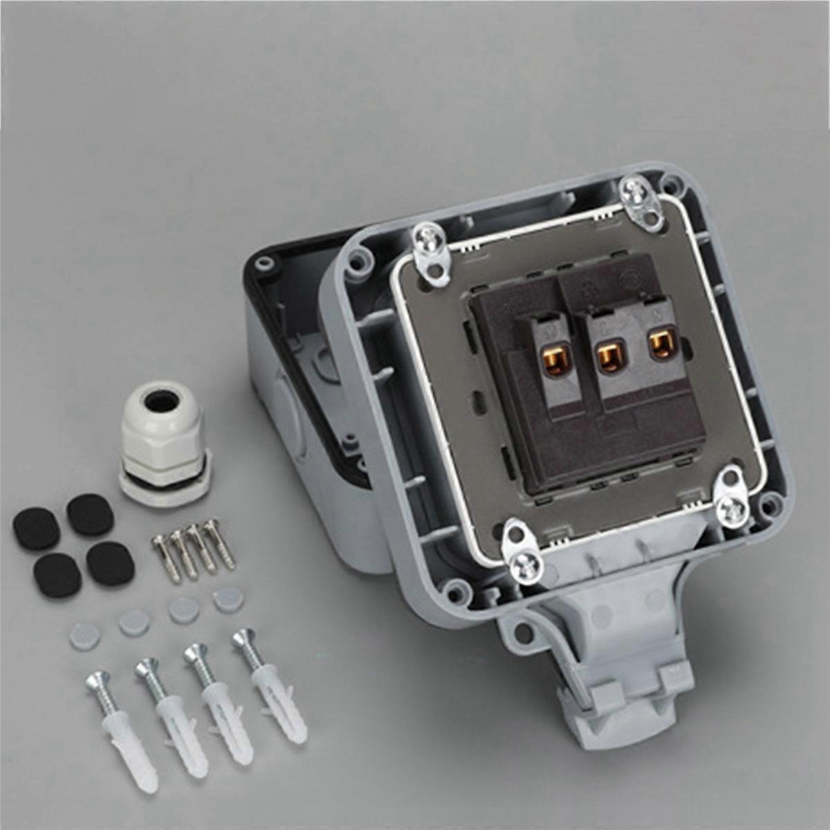 IP66 13A Waterproof Box with Switch(UK Plug)