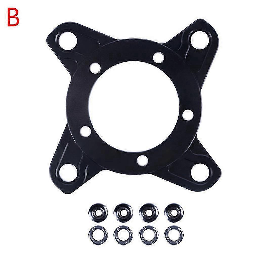Bafang Ebike BBS01 BBS02 Bicycle Mid Motor Spider Chain Ring Adapter 104B/130BCD--Black 4 Hole (104BCD)