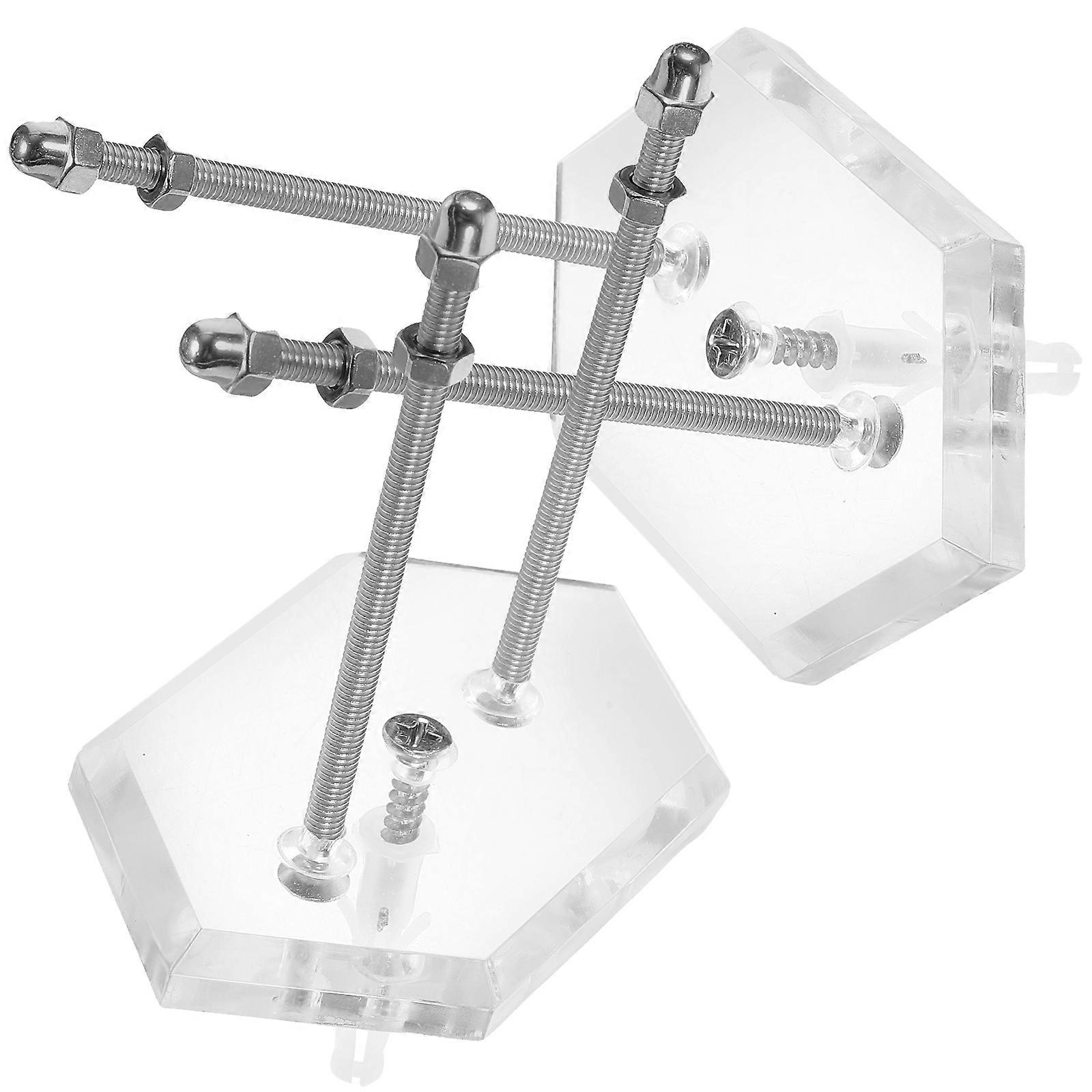 Skateboard Vertically Hanger Wall Mounted Skateboard Storage Display Home Decor 9X8X5cm Acrylic Simple Structure 2Pcs